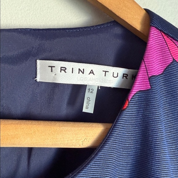 Trina Turk Blue Note Floral Mini Dress 12 - Picture 5 of 15